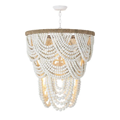 Lorelei Wood Bead Chandelier